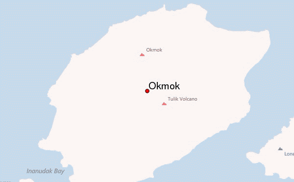 Okmok Location Map