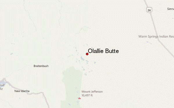 Olallie Butte Location Map