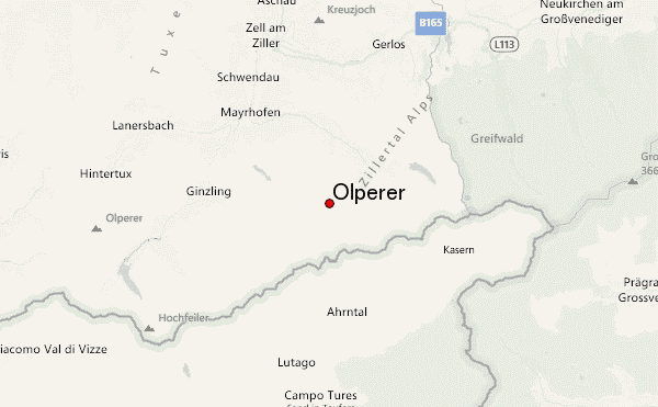 Olperer Location Map