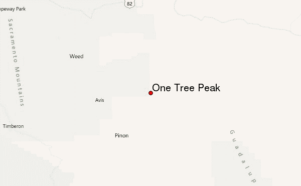 One Tree Peak Location Map