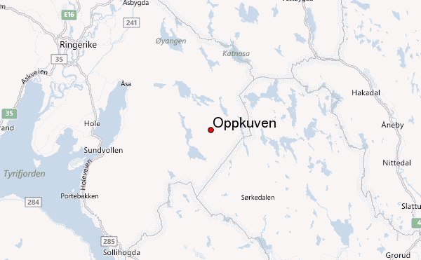 Oppkuven Location Map
