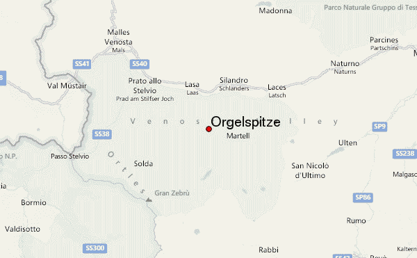 Orgelspitze Location Map