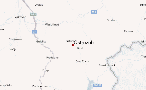 Ostrozub Location Map