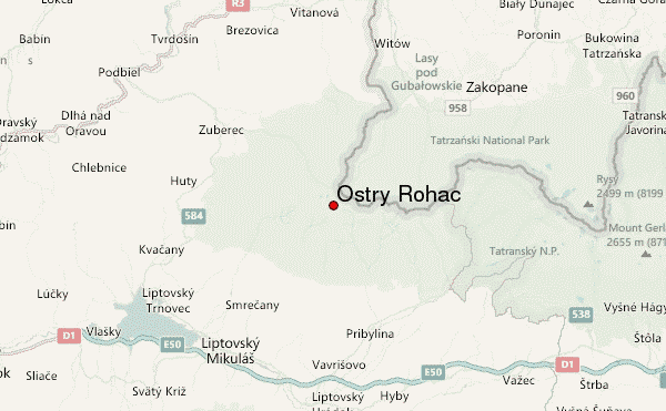 Ostry Rohac Location Map