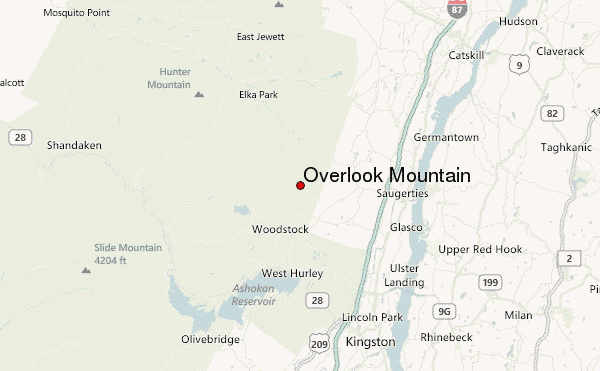 Overlook Mountain Location Map