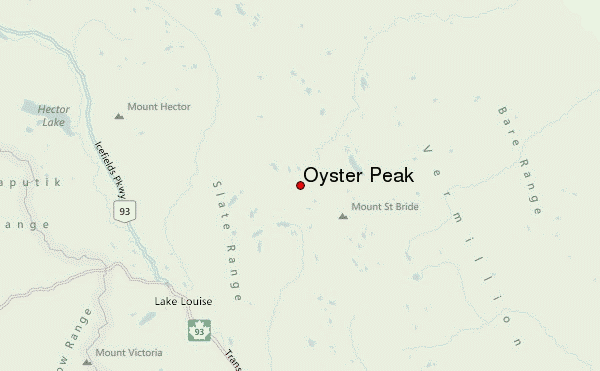 Oyster Peak Location Map