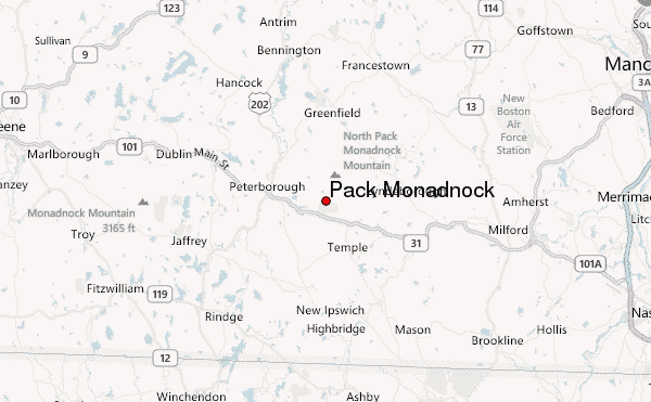Pack Monadnock Location Map