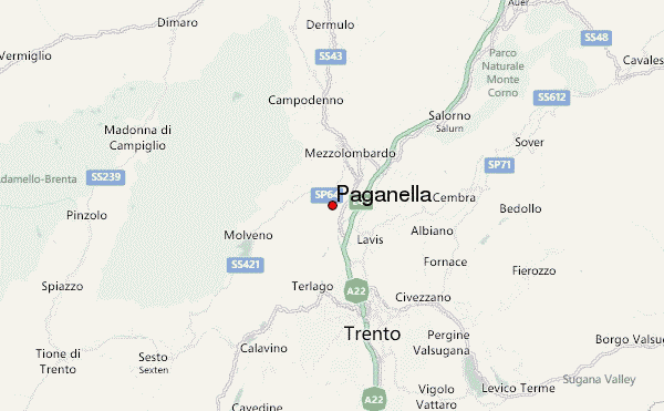 Paganella Location Map