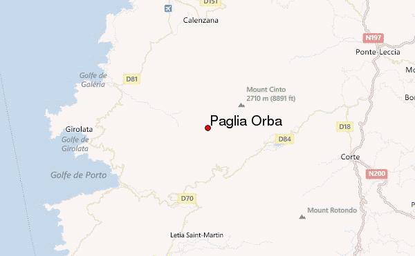 Paglia Orba Location Map