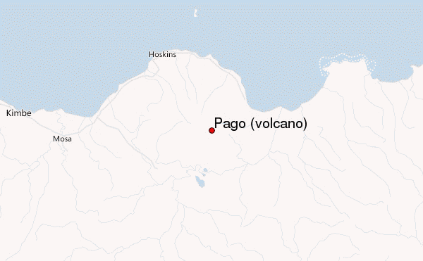 Pago (volcano) Location Map