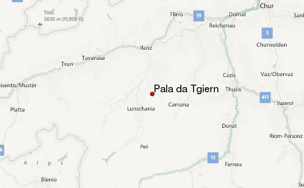 Pala da Tgiern Location Map