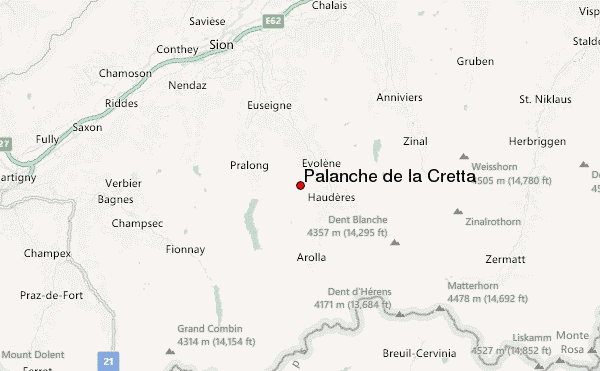 Palanche de la Cretta Location Map