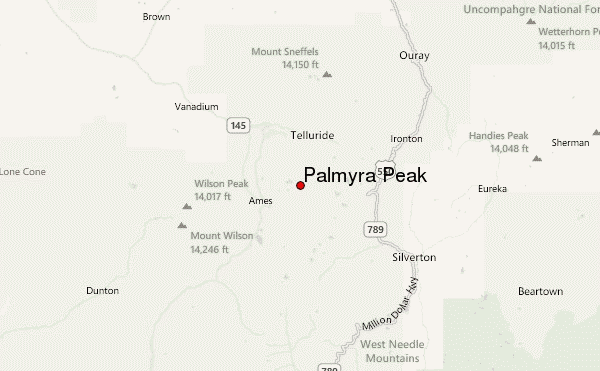 Palmyra Peak Location Map
