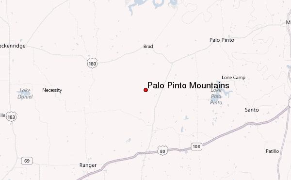 Palo Pinto Mountains Location Map