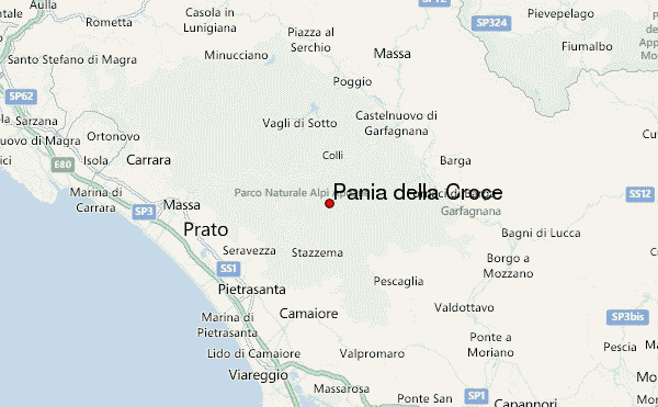 Pania della Croce Location Map