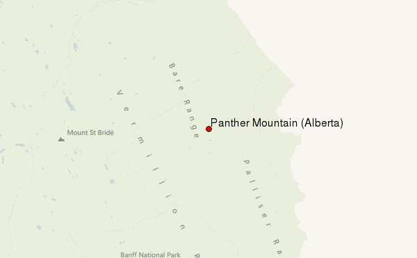 Panther Mountain (Alberta) Location Map