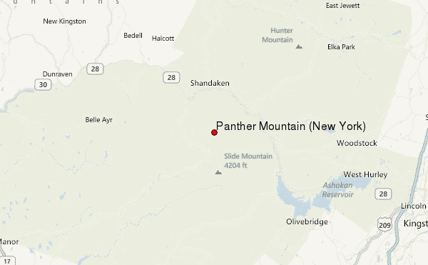 Panther Mountain (New York) Location Map