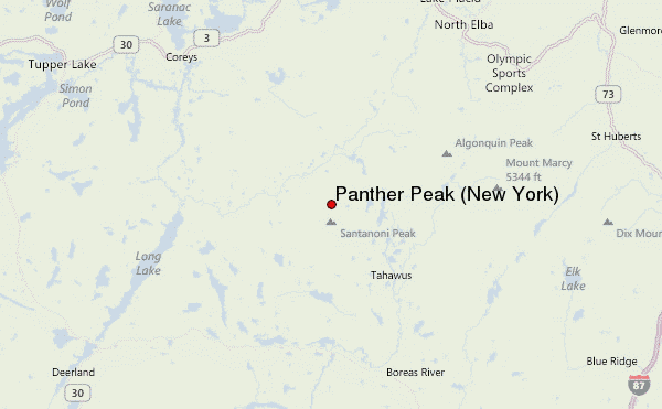 Panther Peak (New York) Location Map