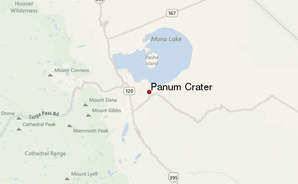 Panum Crater Location Map