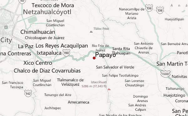 Papayo Location Map