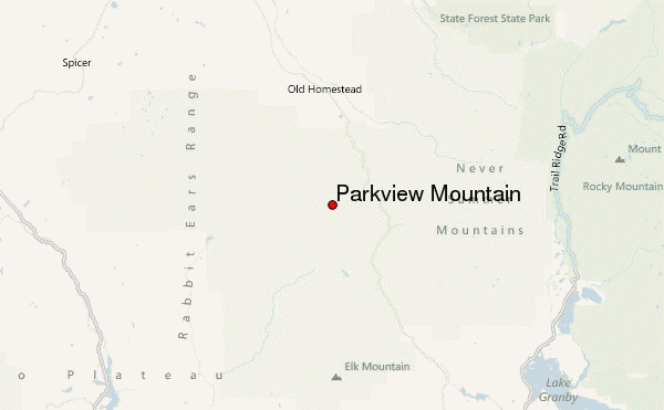 Parkview Mountain Location Map
