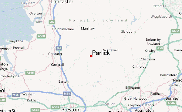 Parlick Location Map
