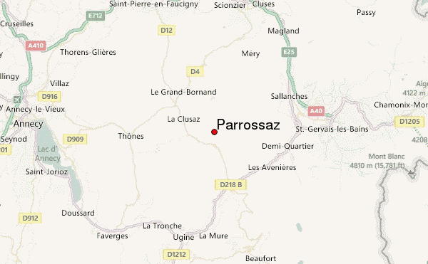 Parrossaz Location Map