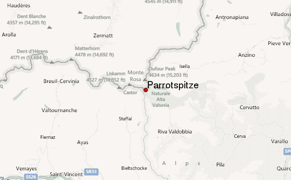 Parrotspitze Location Map