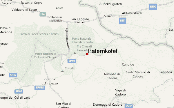 Paternkofel Location Map