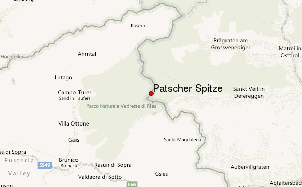 Patscher Spitze Location Map