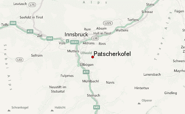 Patscherkofel Location Map