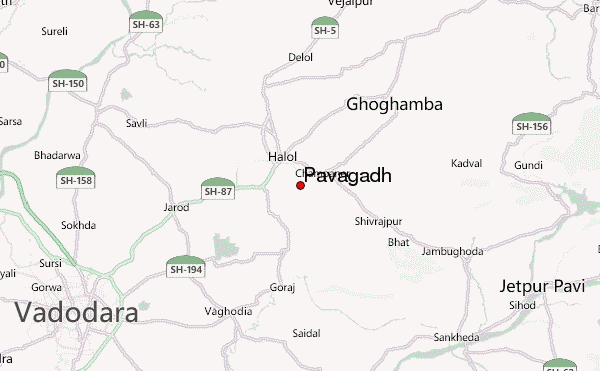 Pavagadh Location Map