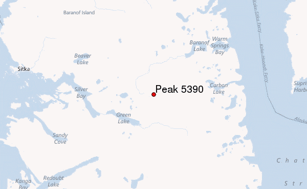 Peak 5390 Location Map