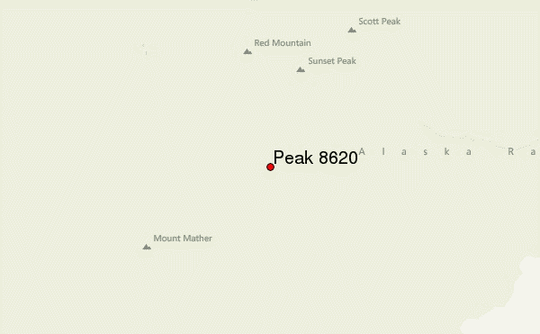 Peak 8620 Location Map