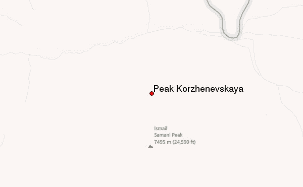 Peak Korzhenevskaya Location Map