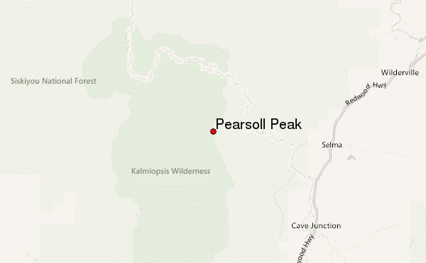 Pearsoll Peak Location Map
