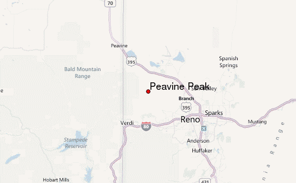 Peavine Peak Location Map