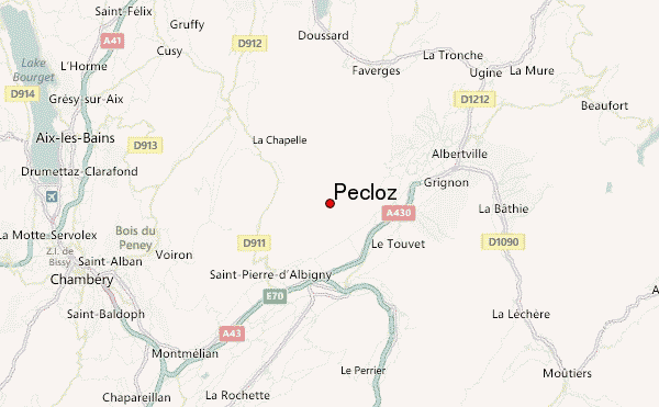 Pécloz Location Map