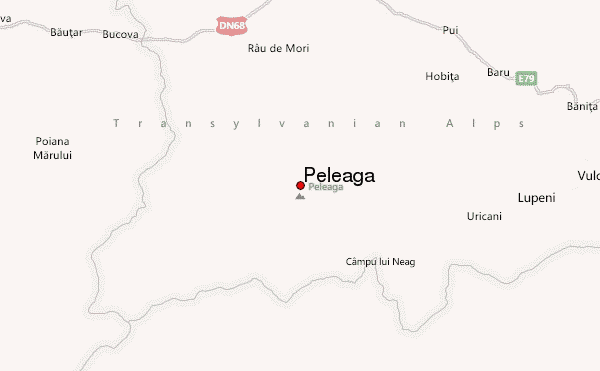 Peleaga Location Map