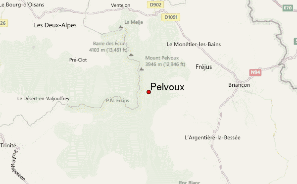 Pelvoux Location Map