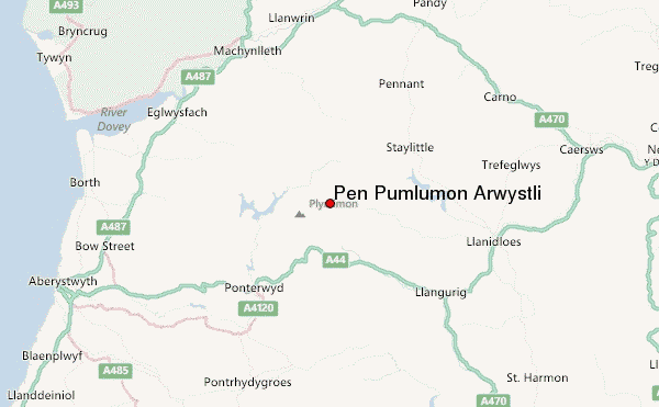 Pen Pumlumon Arwystli Location Map