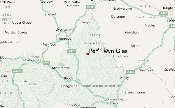 Pen Twyn Glas Location Map