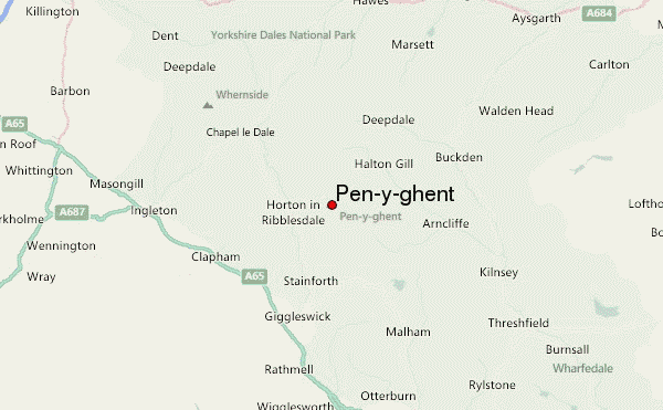 Pen-y-ghent Location Map