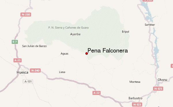 Peña Falconera Location Map