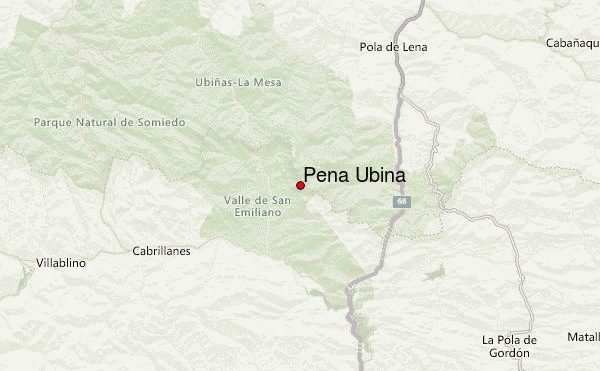Peña Ubiña Location Map