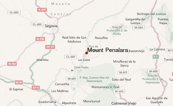 Mount Peñalara Location Map
