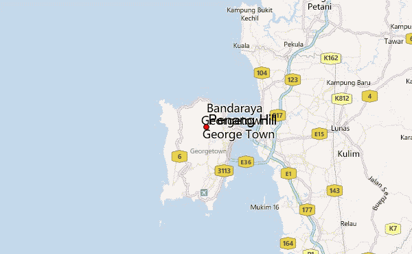 Penang Hill Location Map