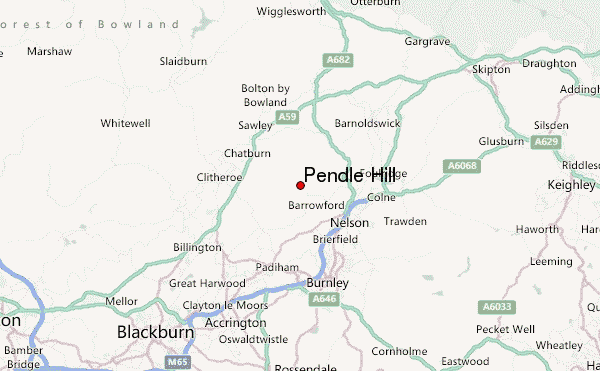 Pendle Hill Location Map