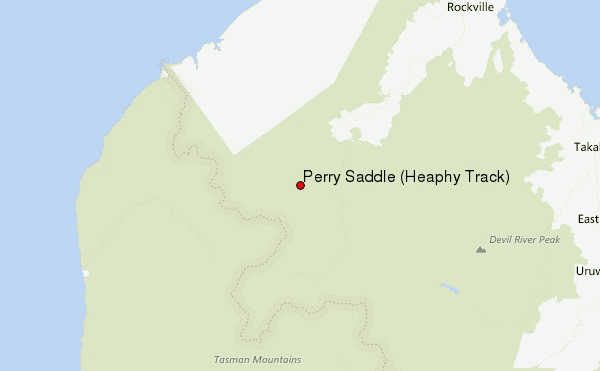 Perry Saddle (Heaphy Track) Location Map