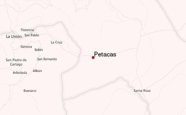 Petacas Location Map